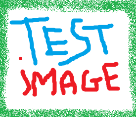 A picture with phrase "Test image"
